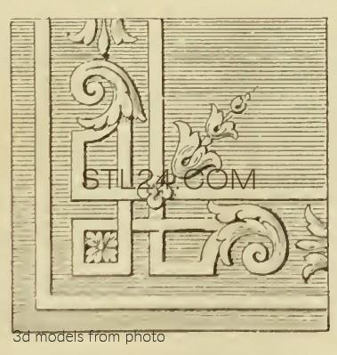 Панели резные (CARVED PANEL_0675 -  | 3D model 3DSMAX / OBJ / STL) 3D модель для ЧПУ станка